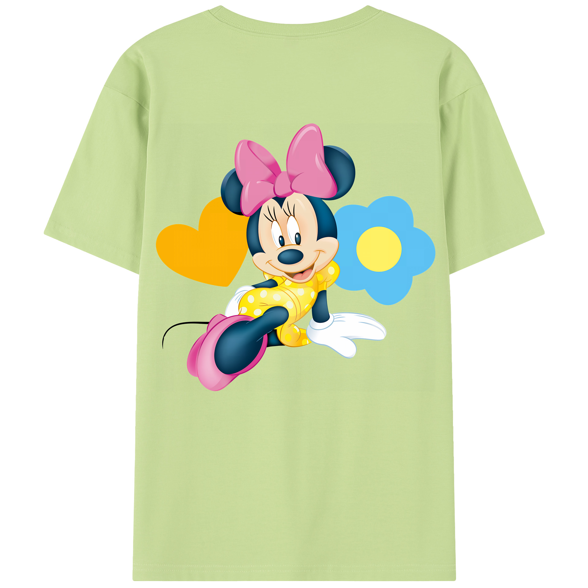 （画像用） ミッキーマウス Mickey Mouse 綿100％半袖Tシャツ（背面プリント）